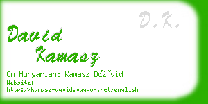 david kamasz business card